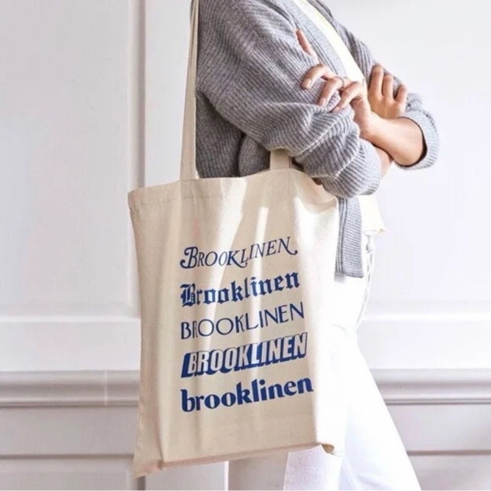 Brooklinen Limited Edition Typography Canvas Tote Bag